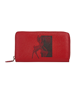 Givenchy Bambi Zip Around Wallet, Red, Box, Cloth, ZEF 0177